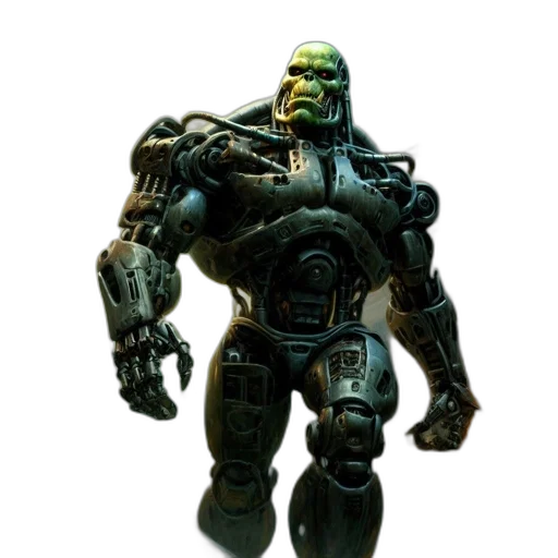 robot, creature, weapon, mask transparent PNG cut-out