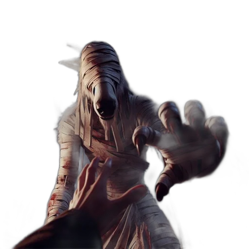 creature, staff, mask, weapon transparent PNG cut-out