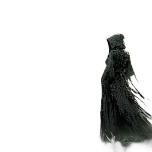 dress, hat, jacket, staff transparent PNG cut-out