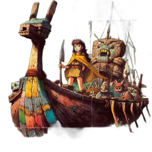 weapon, staff, dragon, mask transparent PNG cut-out