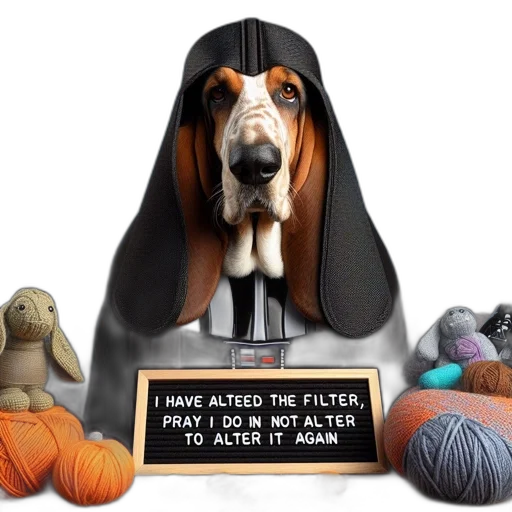 dog, impersonates, darth, vader transparent PNG cut-out