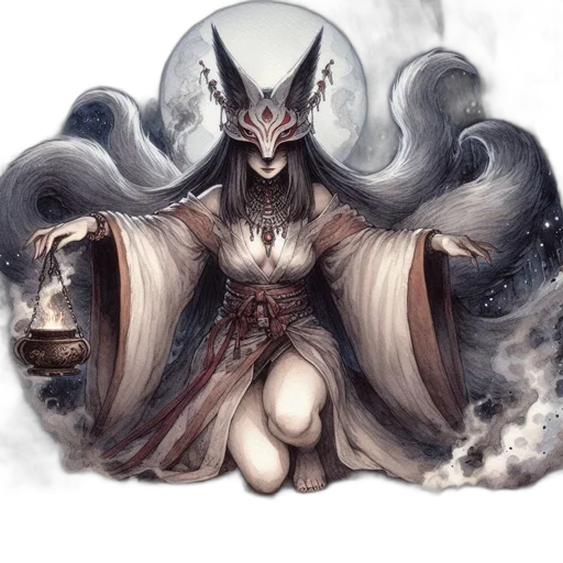 dragon, dress, creature, mask transparent PNG cut-out