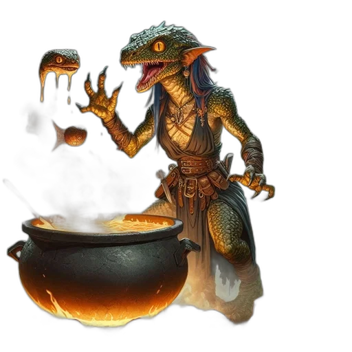 dragon, food, staff, concept art transparent PNG cut-out