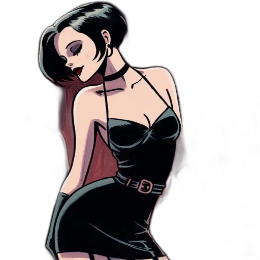 dress, comic book art, cartoon, concept art transparent PNG cut-out