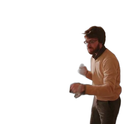 jacket, staff, hat, robot transparent PNG cut-out