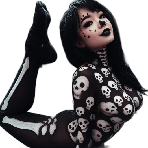 mask, dress, creature, comic book art transparent PNG cut-out