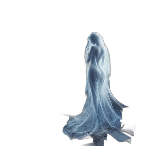 dress, hair, creature, mask transparent PNG cut-out
