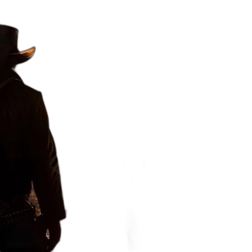 hat, jacket, staff, cowboy transparent PNG cut-out