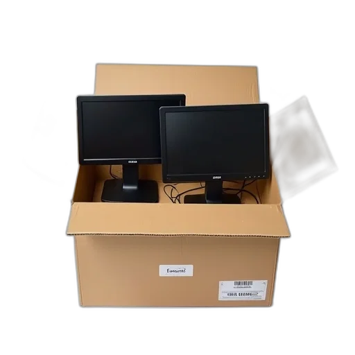 furniture, 3d render, cardboard, box transparent PNG cut-out