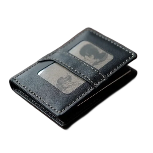 3d render, slim, wallet, window transparent PNG cut-out