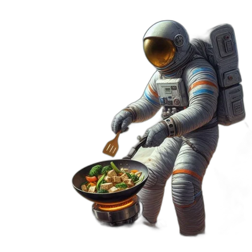 food, robot, staff, jacket transparent PNG cut-out
