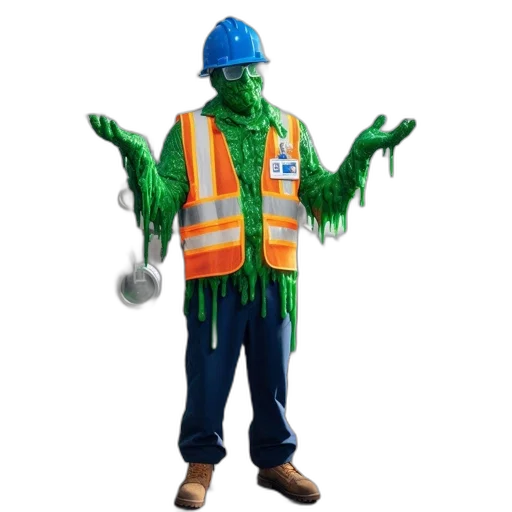 creature, staff, robot, jacket transparent PNG cut-out