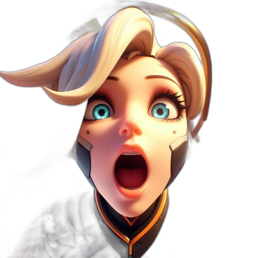 face, staff, concept art, 3d render transparent PNG cut-out