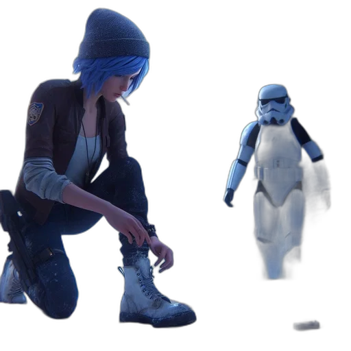 concept art, 3d render, snow, blue transparent PNG cut-out