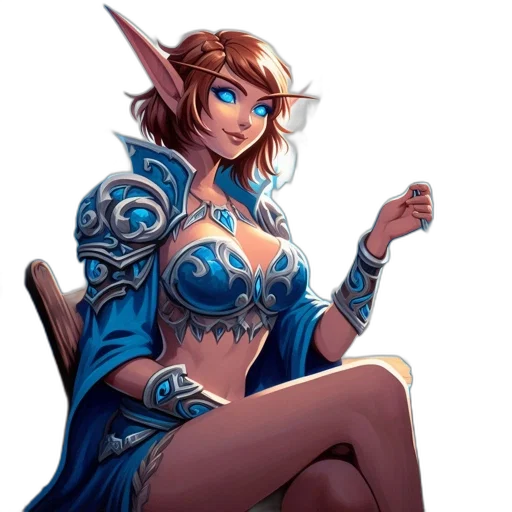 dress, staff, fantasy art, concept art transparent PNG cut-out