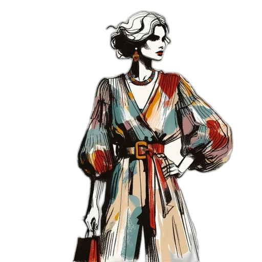 dress, staff, jewelry, jacket transparent PNG cut-out