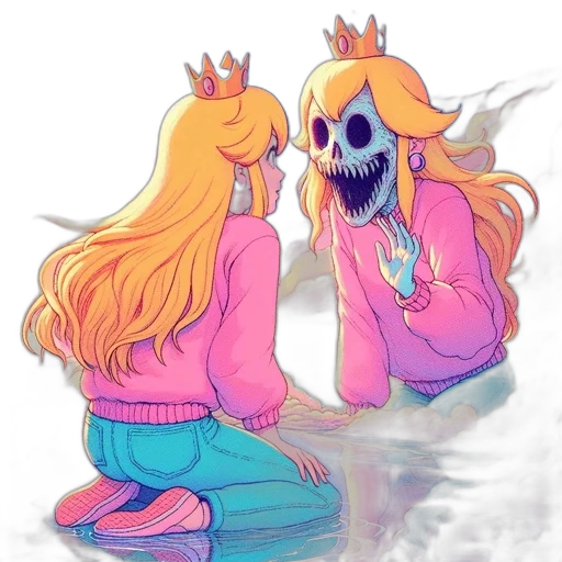 crown, mask, jacket, creature transparent PNG cut-out
