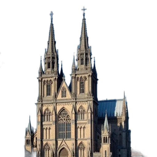 building, crown, dragon, 3d render transparent PNG cut-out