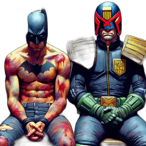 comic book art, concept art, fantasy art, two transparent PNG cut-out