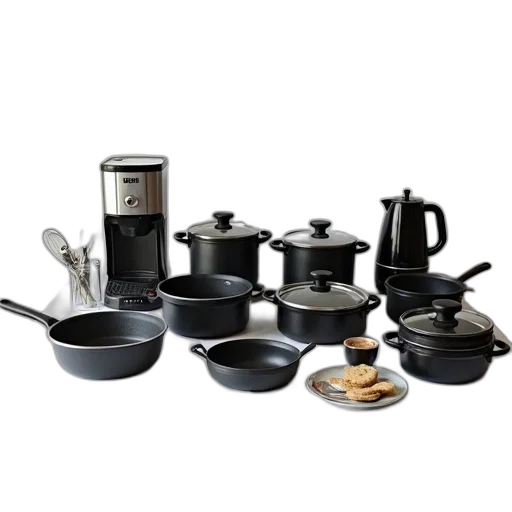 variety, kitchen, appliances, utensils transparent PNG cut-out