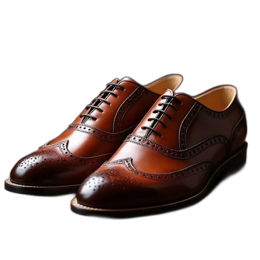 shoes, photorealistic, derby, brogue transparent PNG cut-out