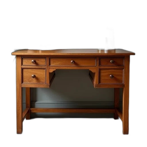 furniture, oak, writing, table transparent PNG cut-out