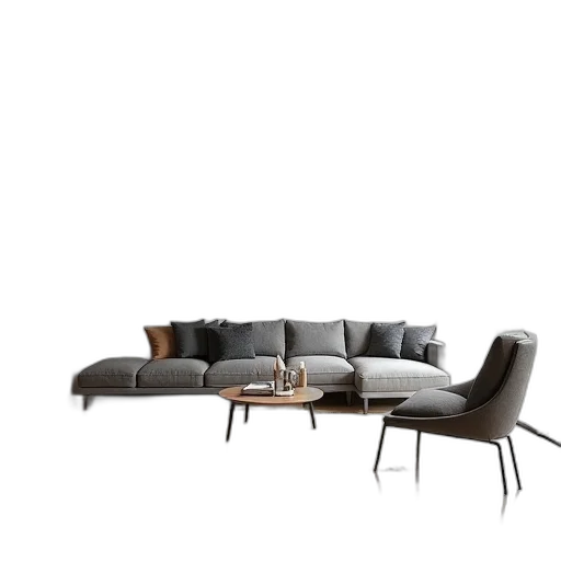 furniture, 3d render, photorealistic, concept art transparent PNG cut-out