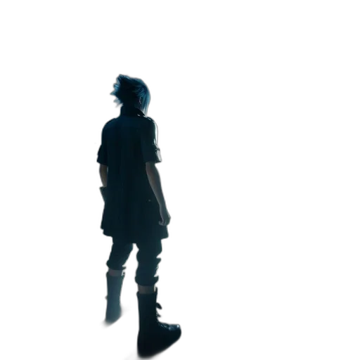 jacket, weapon, staff, shoes transparent PNG cut-out