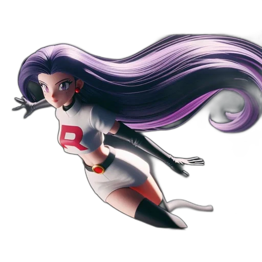 hair, staff, concept art, 3d render transparent PNG cut-out