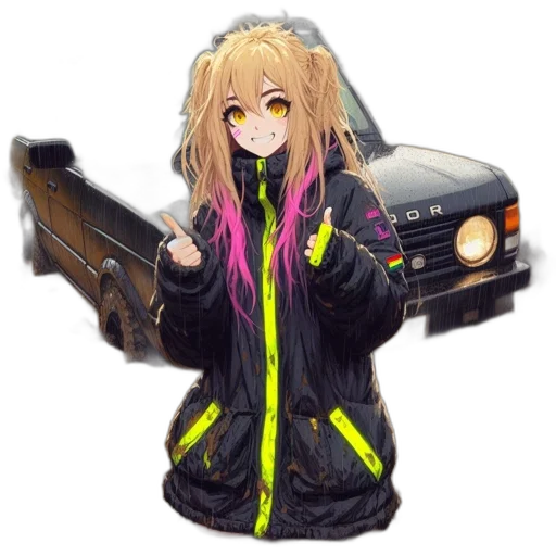 weapon, jacket, car, staff transparent PNG cut-out