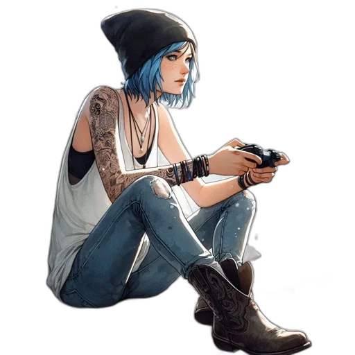 jacket, weapon, concept art, comic book art transparent PNG cut-out