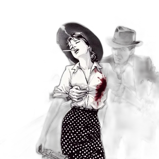 dress, hat, comic book art, concept art transparent PNG cut-out