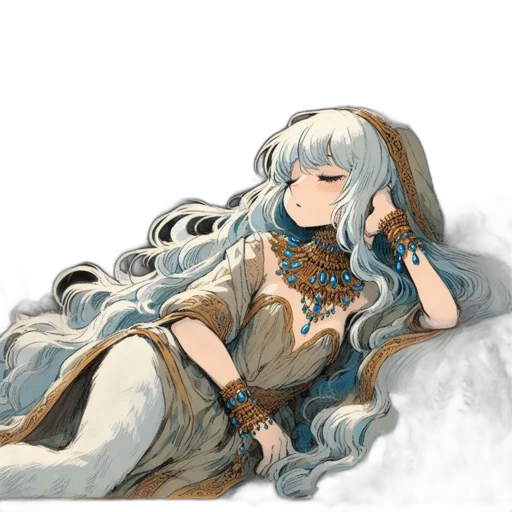 dress, staff, dragon, sword transparent PNG cut-out
