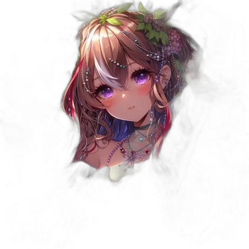 crown, face, mask, flower transparent PNG cut-out