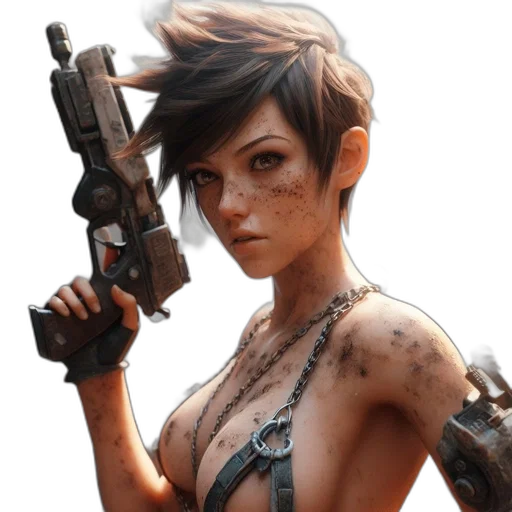 weapon, staff, concept art, cyberpunk transparent PNG cut-out