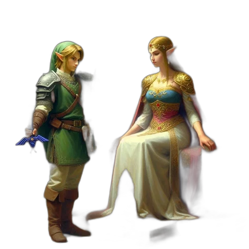 dress, crown, sword, concept art transparent PNG cut-out