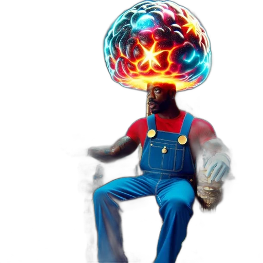 robot, hat, staff, umbrella transparent PNG cut-out