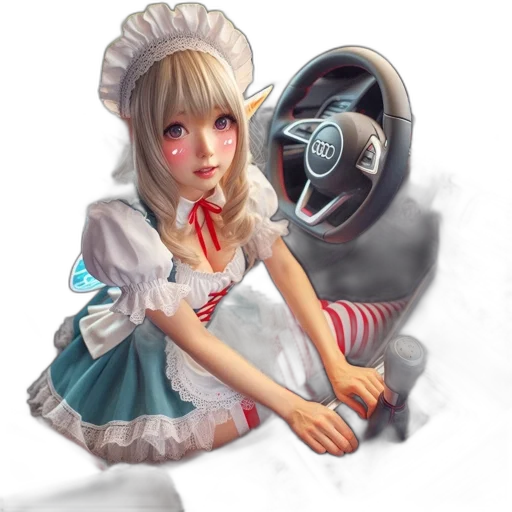 car, dress, staff, robot transparent PNG cut-out