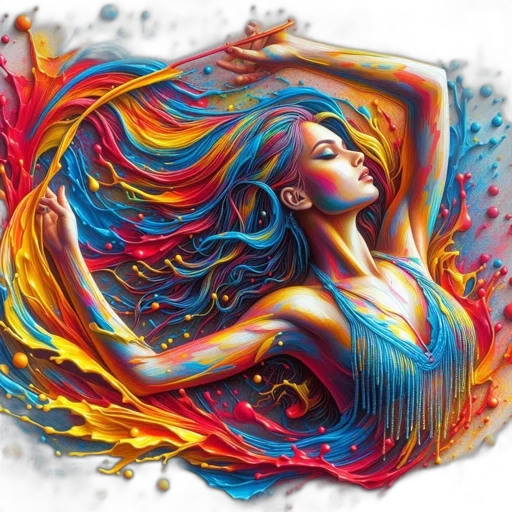 hair, dress, photorealistic, watercolor transparent PNG cut-out