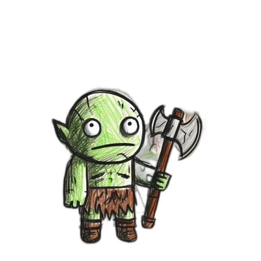 staff, weapon, creature, fantasy art transparent PNG cut-out