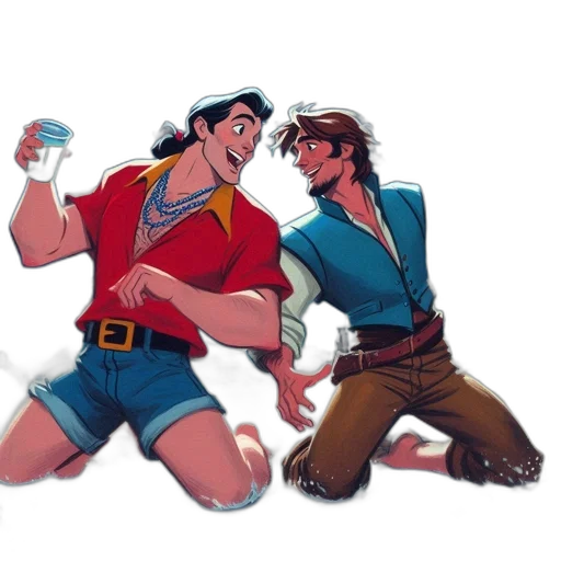 comic book art, concept art, cartoon, fantasy art transparent PNG cut-out