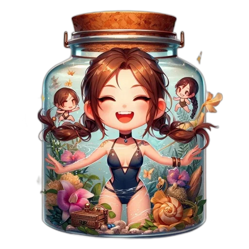 bottle, dress, fantasy art, concept art transparent PNG cut-out