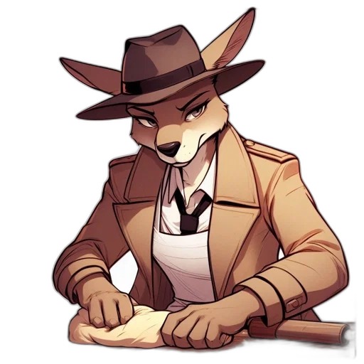 staff, hat, jacket, animal transparent PNG cut-out