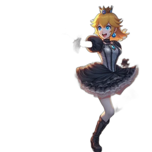 dress, staff, weapon, crown transparent PNG cut-out