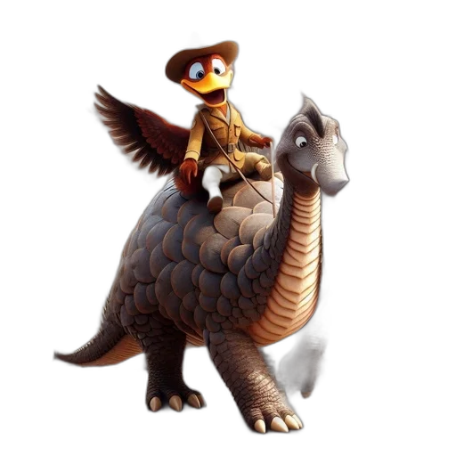 dragon, animal, creature, staff transparent PNG cut-out