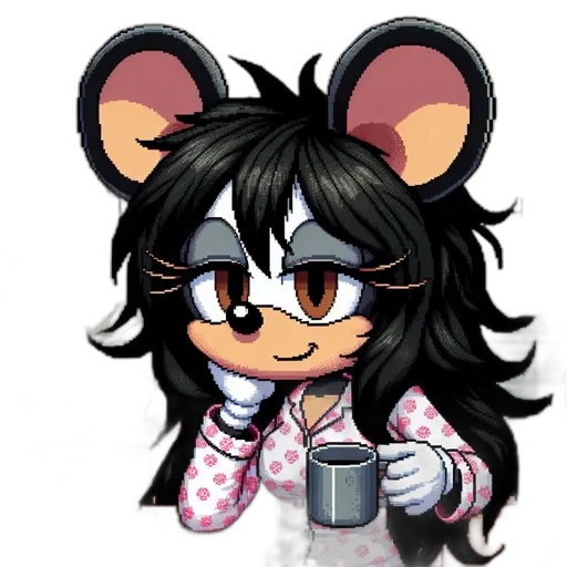 staff, animal, pixel art, cartoon transparent PNG cut-out