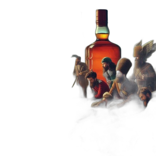 bottle, dragon, 3d render, concept art transparent PNG cut-out