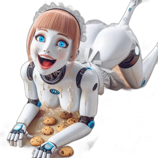robot, food, creature, 3d render transparent PNG cut-out