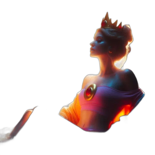 crown, mask, staff, dragon transparent PNG cut-out