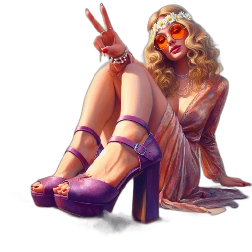 shoes, dress, fantasy art, concept art transparent PNG cut-out